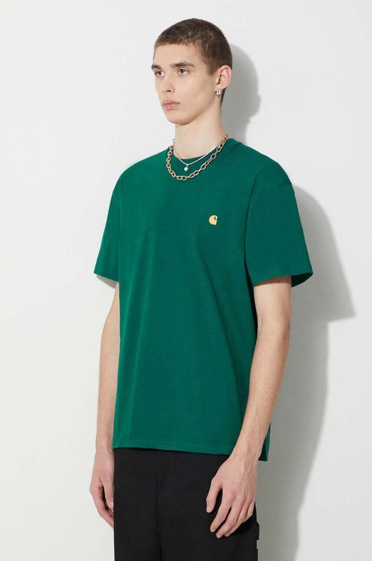 Carhartt WIP tricou din bumbac S/S Chase T-Shirt verde I026391.1YWXX