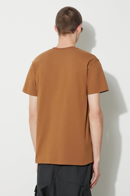 Дрехи Памучна тениска Carhartt WIP S/S American Script T-Shirt I029956.HZXX кафяв