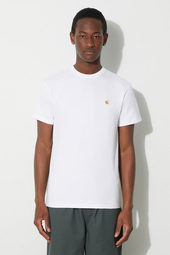 Памучна тениска Carhartt WIP S/S Chase T-Shirt стандартна бял I026391.00RXX