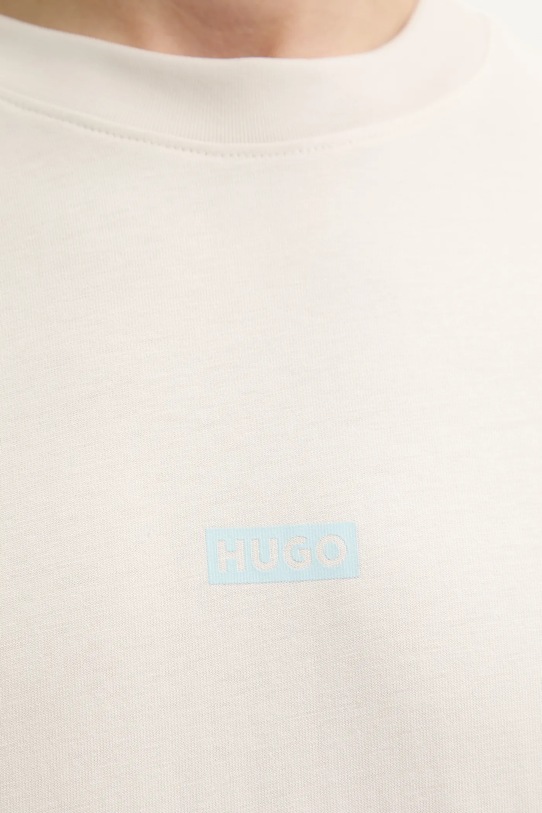 Hugo Blue t-shirt bawełniany 50509776 beżowy