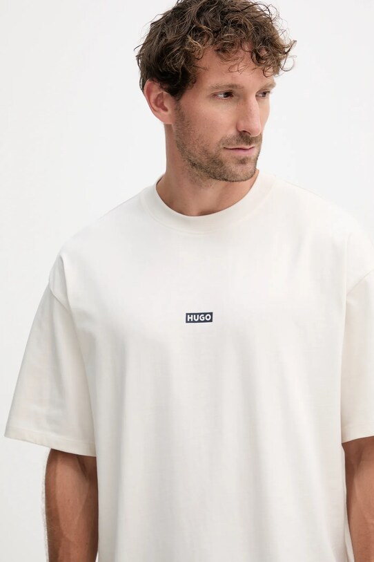 Odzież Hugo Blue t-shirt bawełniany 50509776 beżowy