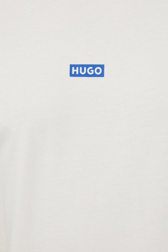 Hugo Blue t-shirt bawełniany beżowy 50509776