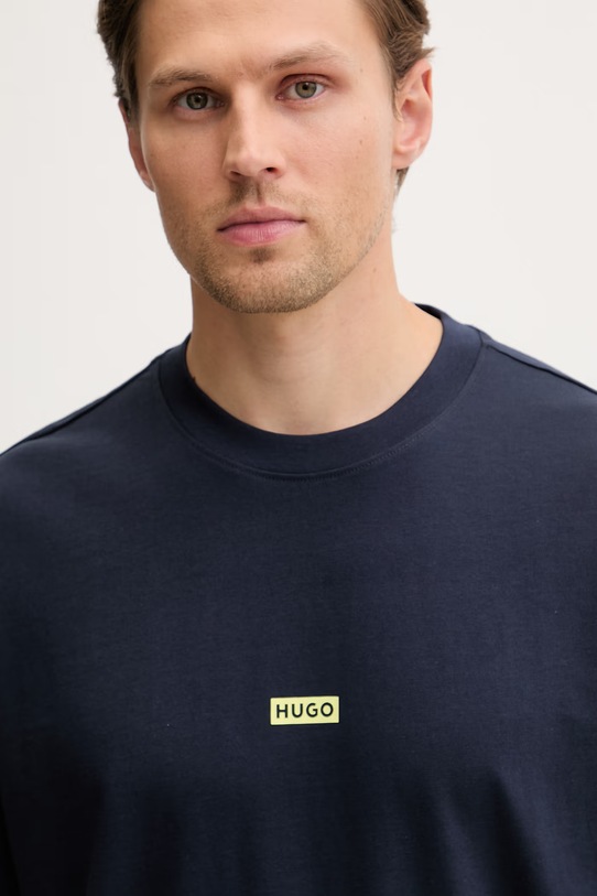 HUGO Blue tričko pánské bavlněné Nalono námořnická modř 50509776