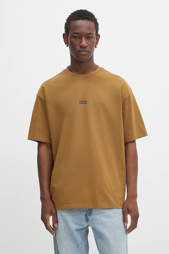 Oblečení Bavlněné tričko Hugo Blue 50509776 zelená