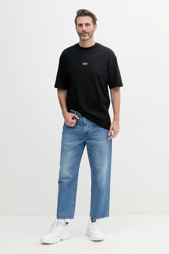 HUGO Blue tricou din bumbac Nalono 50509776 negru AA00