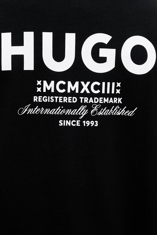 Hugo Blue t-shirt bawełniany czarny 50509776