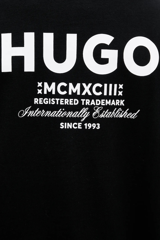 Хлопковая футболка Hugo Blue чёрный 50509776