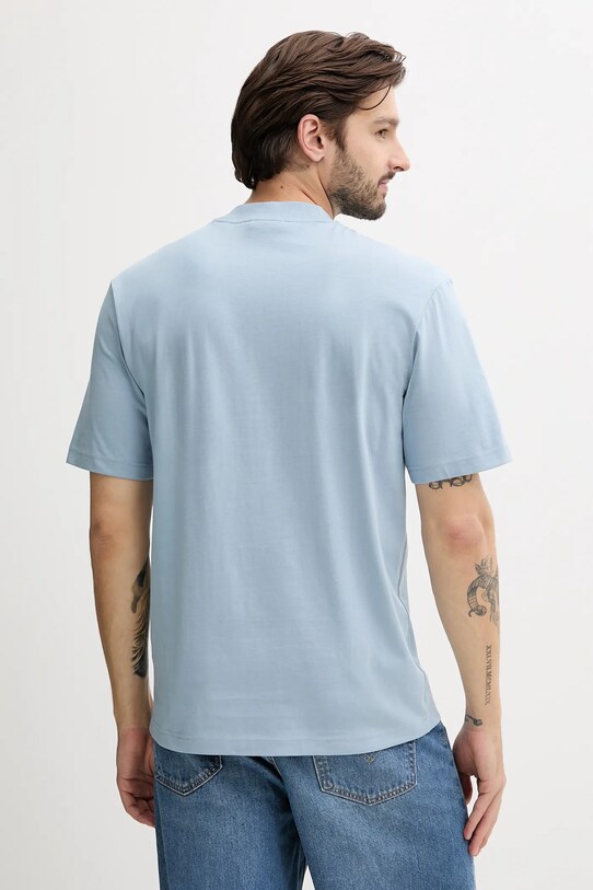 Hugo Blue pamut póló 50509991 kék SS25