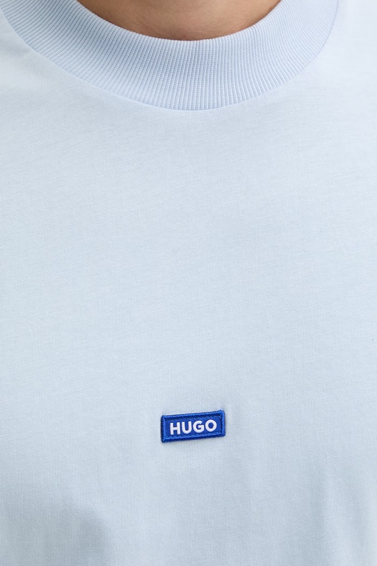 HUGO Blue T-shirt da uomo in cotone Nieros 50509991 blu