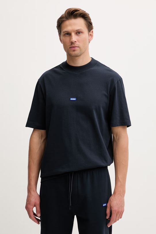 HUGO Blue t-shirt da uomo in cotone Nieros blu navy 50509991