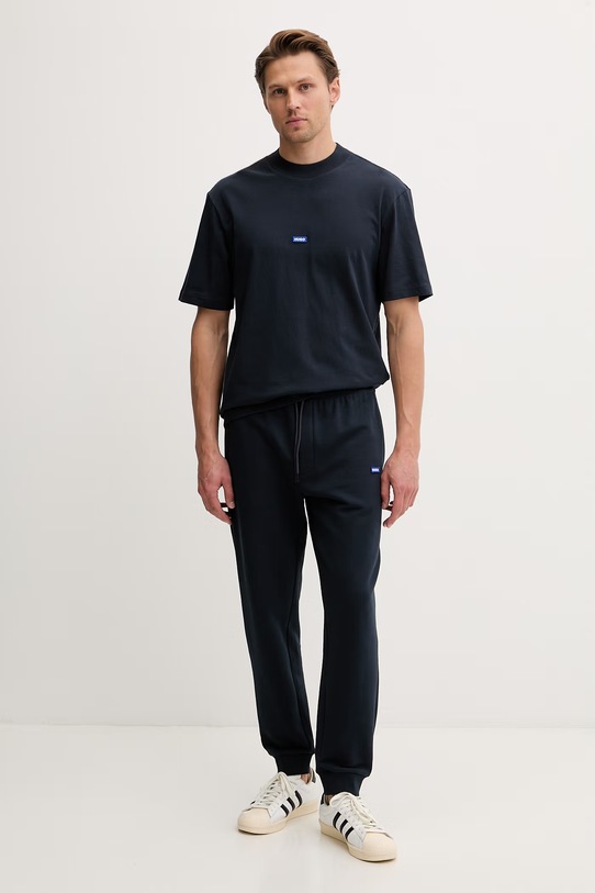 HUGO Blue t-shirt da uomo in cotone Nieros 50509991 blu navy AA00