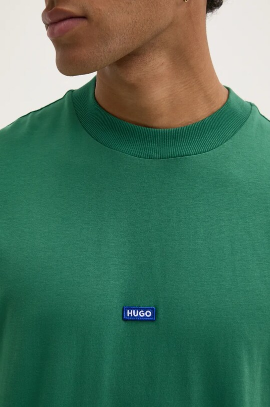 Bavlněné tričko Hugo Blue Nieros 50509991 zelená