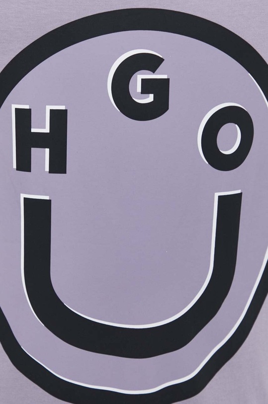 HUGO Blue t-shirt bawełniany 50513189 fioletowy