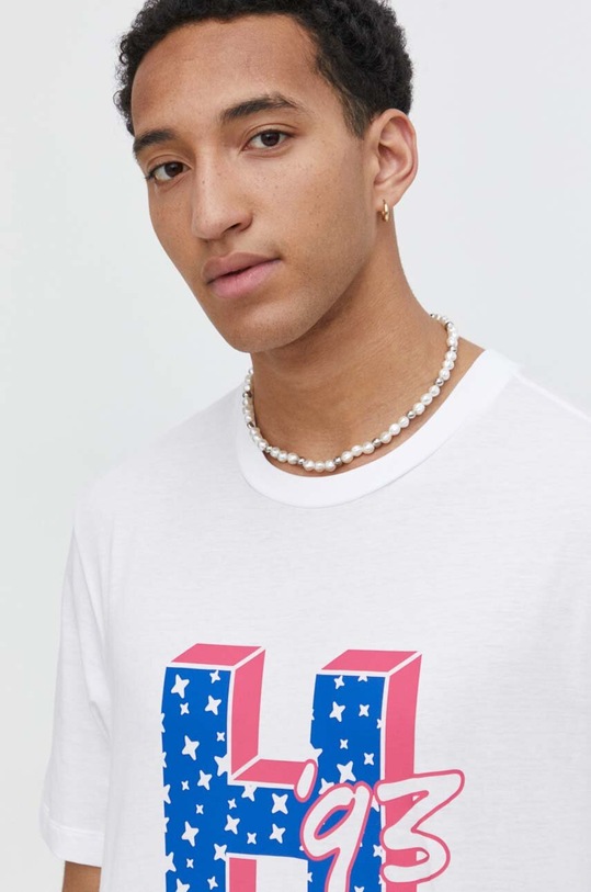 HUGO Blue t-shirt bawełniany biały 50513411
