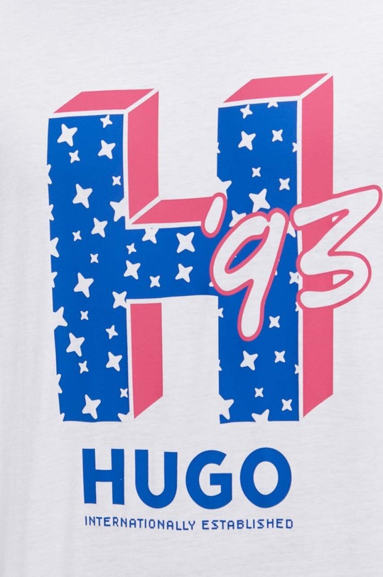 HUGO Blue t-shirt bawełniany 50513411 biały
