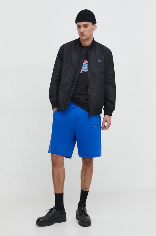 HUGO Blue t-shirt bawełniany 50515278 czarny SS24