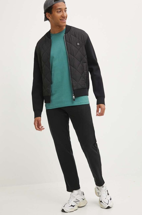 Hugo Blue tricou din bumbac 50519984 verde SS25