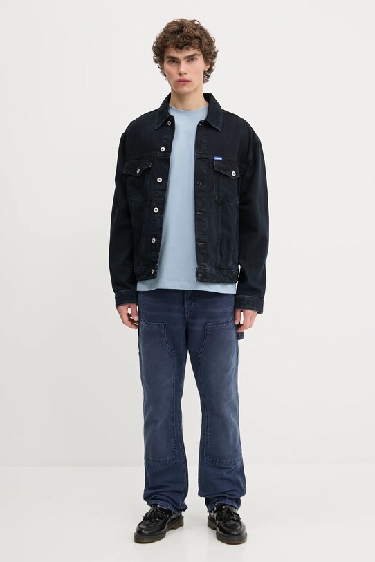 Bavlněné tričko Hugo Blue 50519984 modrá SS25