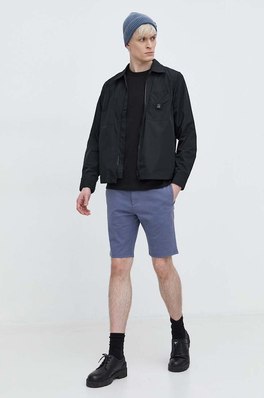 Бавовняна футболка Hugo Blue 50519984 чорний SS25