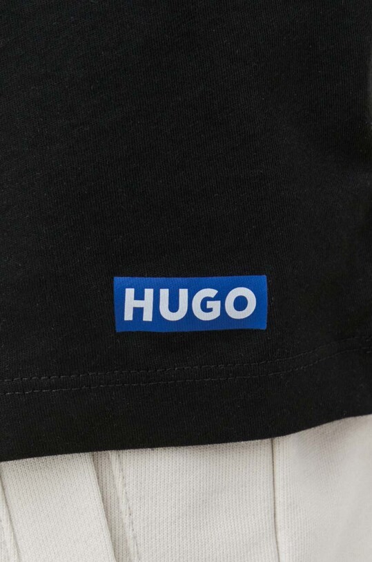 Бавовняна футболка Hugo Blue 2-pack чорний 50522383