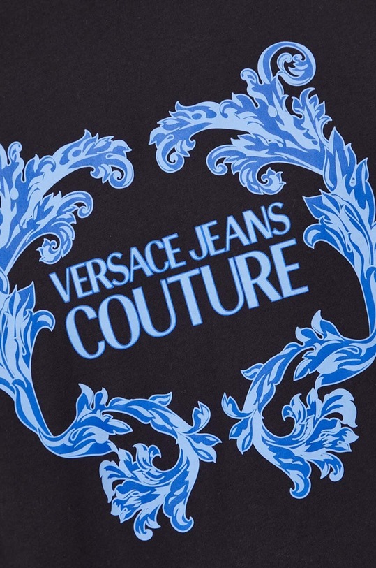Памучна тениска Versace Jeans Couture 76GAHG02.CJ00G черен