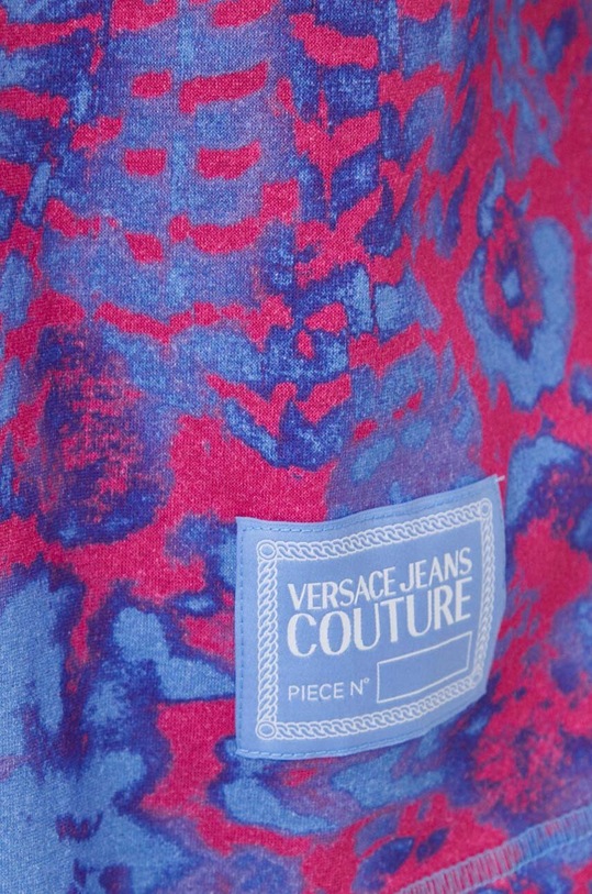 Versace Jeans Couture t-shirt bawełniany 76GAH615.JS280 niebieski