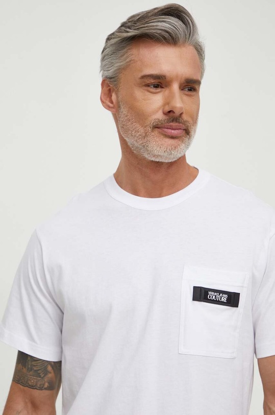 Versace Jeans Couture t-shirt in cotone bianco 76GAHE05.CJ00E