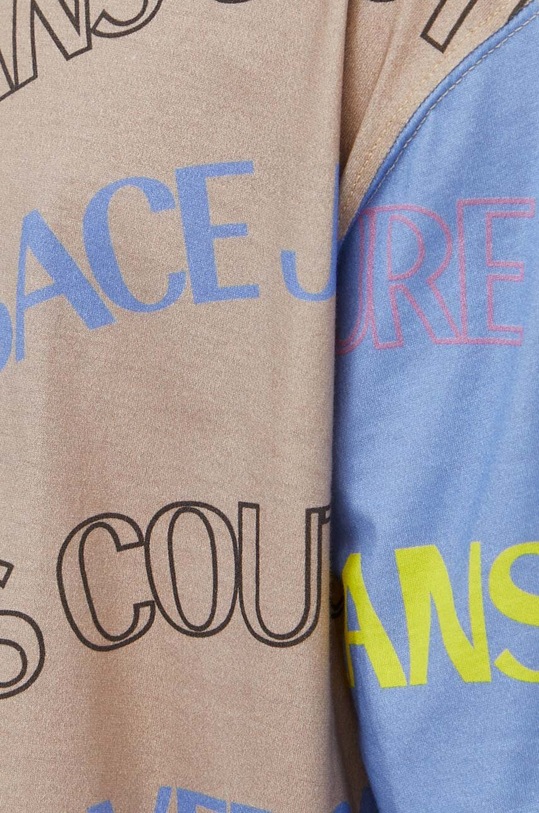 Bavlněné tričko Versace Jeans Couture 76GAH6L1.JS296 hnědá