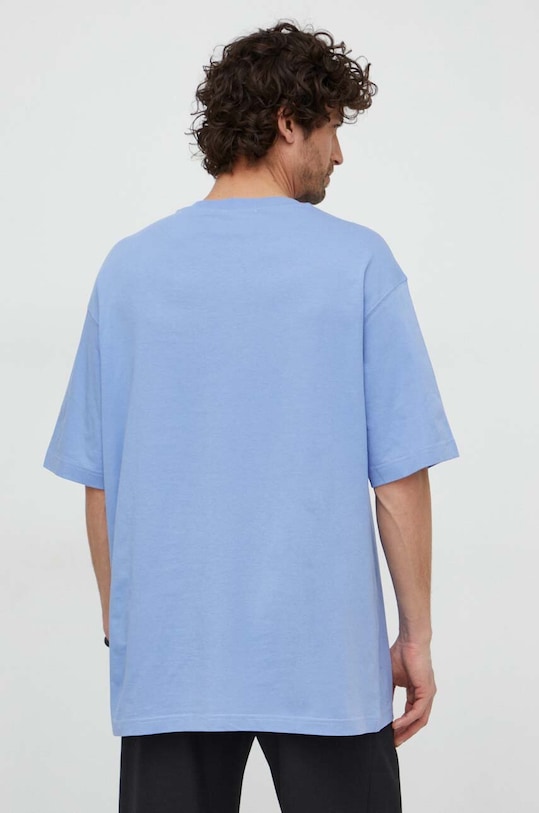 Odzież Versace Jeans Couture t-shirt bawełniany 76GAHT03.CJ00T niebieski