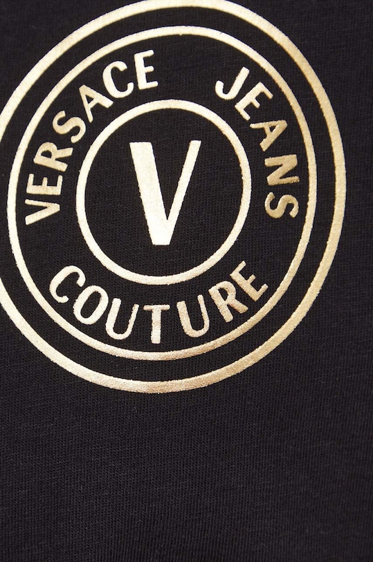 Versace Jeans Couture t-shirt bawełniany 76GAHT03.CJ00T czarny