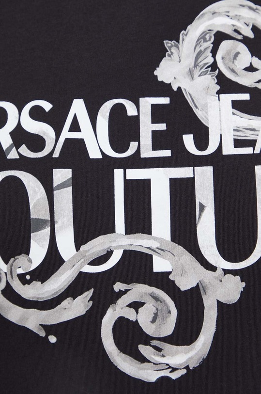 Versace Jeans Couture t-shirt bawełniany 76GAHG00.CJ00G czarny