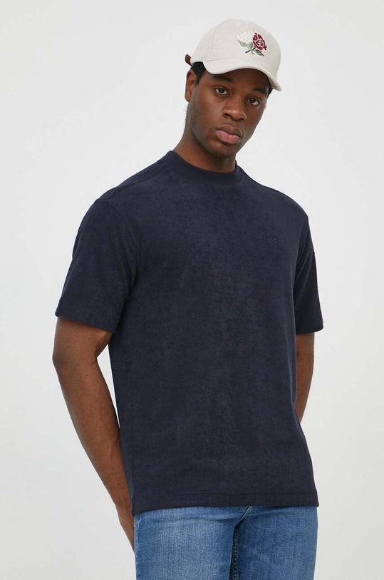 BOSS Orange t-shirt bawełniany bawełna granatowy 50511084