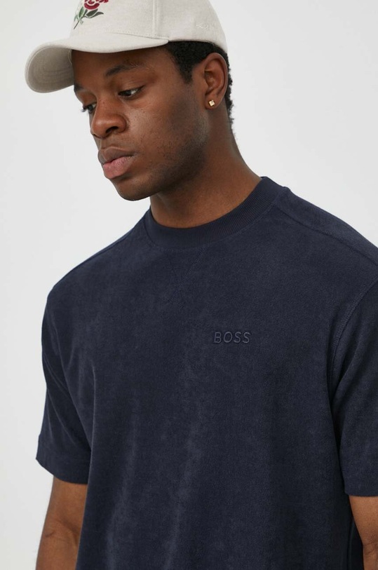 BOSS Orange t-shirt bawełniany granatowy 50511084