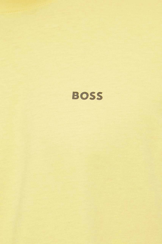 Βαμβακερό μπλουζάκι Boss Orange κίτρινο 50515357