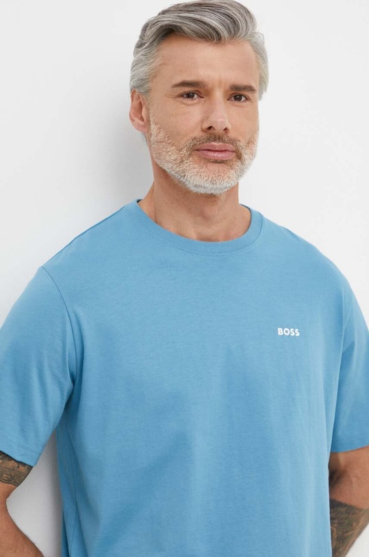 Bavlněné tričko Boss Orange modrá 50515357