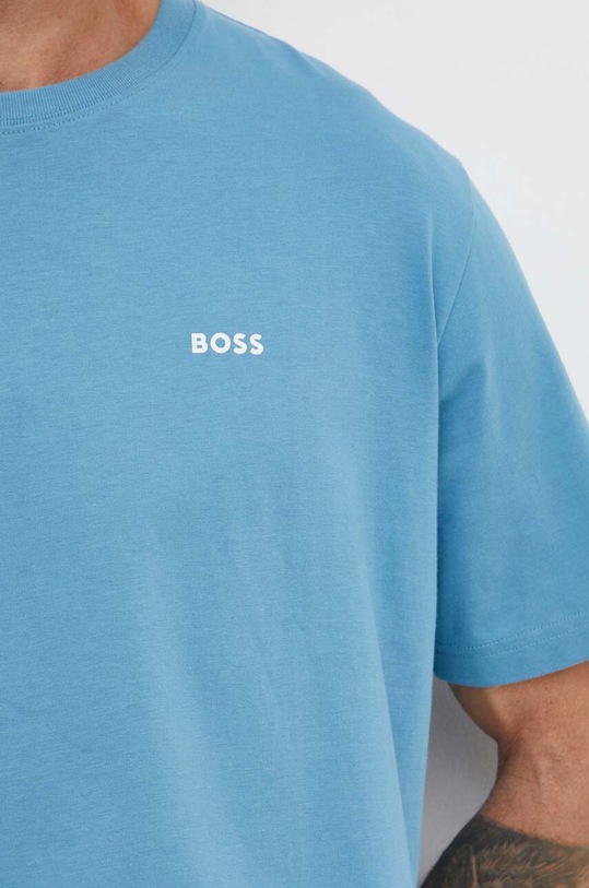 Bavlněné tričko Boss Orange 50515357 modrá