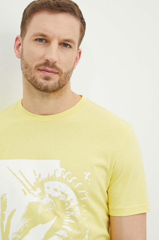 BOSS Orange t-shirt bawełniany żółty 50515626
