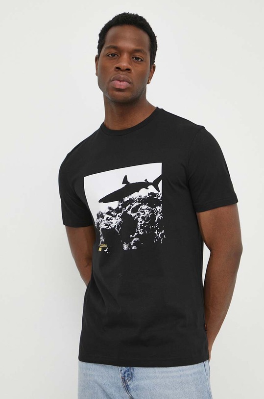 BOSS Orange t-shirt bawełniany nadruk czarny 50515626