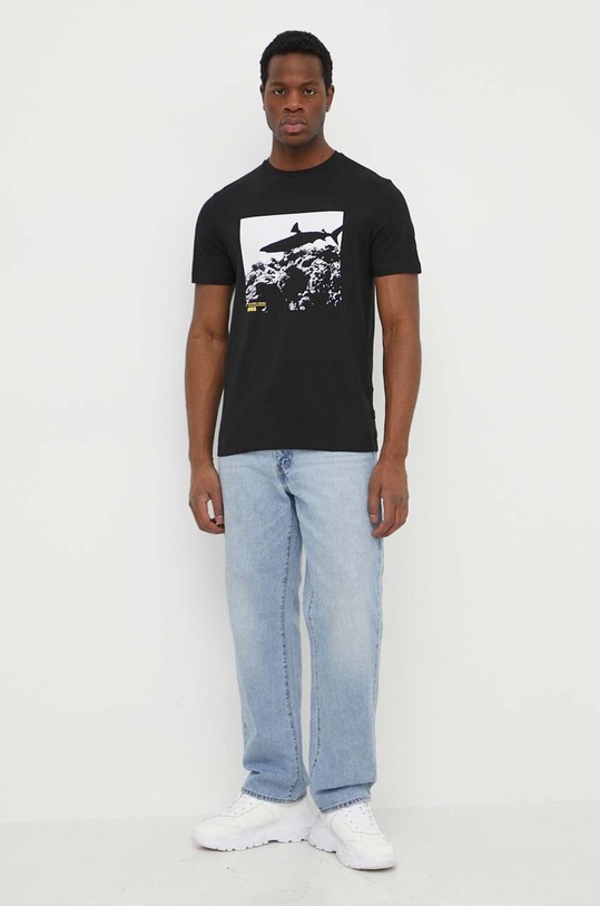 BOSS Orange t-shirt bawełniany 50515626 czarny SS24