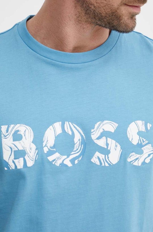BOSS Orange t-shirt bawełniany 50515997 niebieski