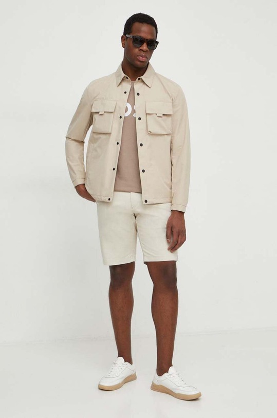 BOSS Orange t-shirt bawełniany 50515997 beżowy SS24