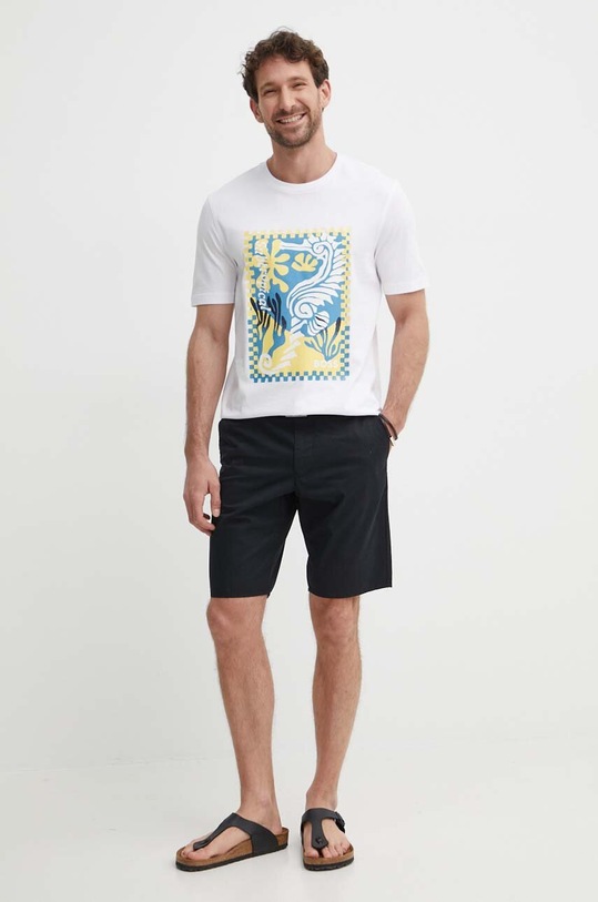 BOSS Orange t-shirt bawełniany 50516003 biały SS24