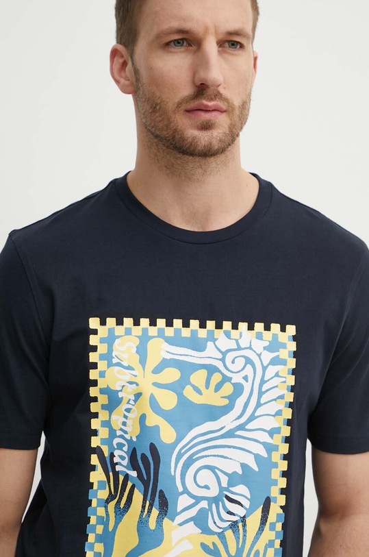 BOSS Orange t-shirt bawełniany granatowy 50516003