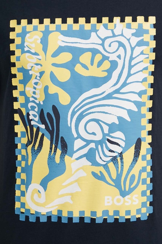 BOSS Orange t-shirt bawełniany 50516003 granatowy