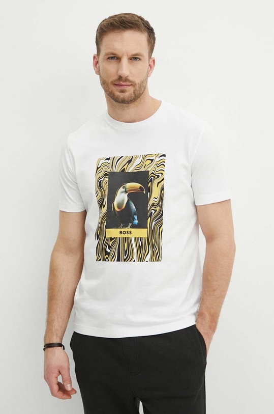 BOSS Orange t-shirt bawełniany biały 50516012
