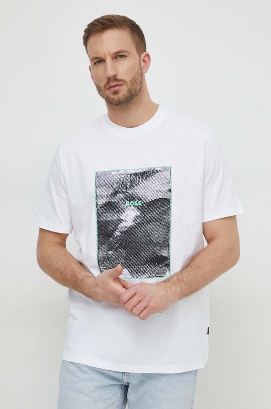 BOSS Orange t-shirt bawełniany biały 50518900