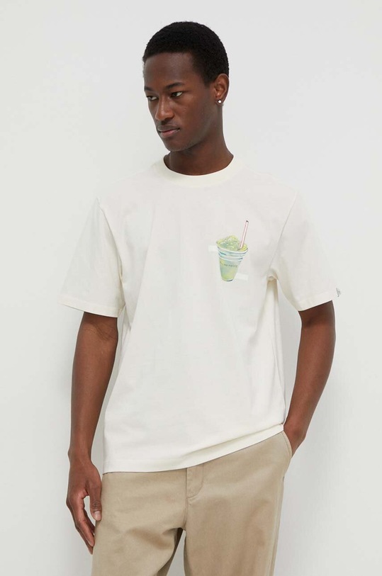 Filling Pieces t-shirt bawełniany beżowy 74417129936