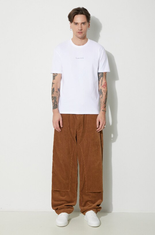 Βαμβακερό μπλουζάκι Filling Pieces 74434001901 λευκό SS24