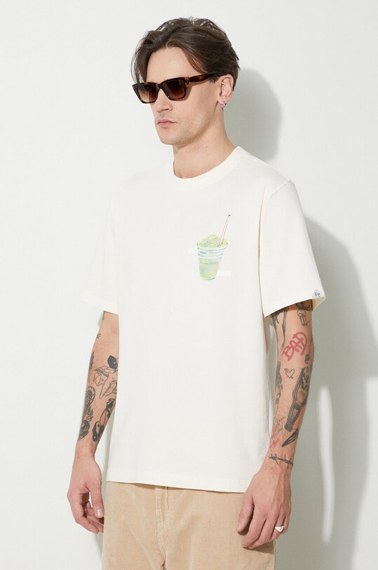 Filling Pieces cotton t-shirt 74434019936 beige