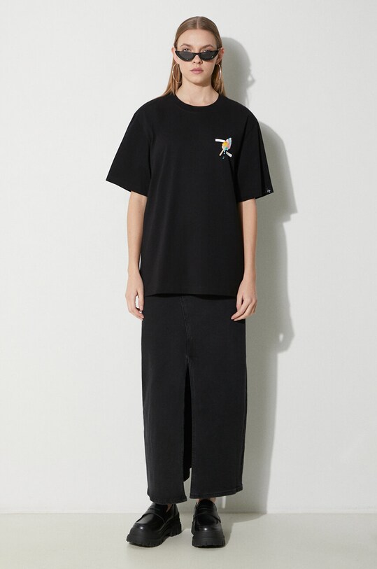 Odzież Filling Pieces t-shirt bawełniany 74434021861 czarny